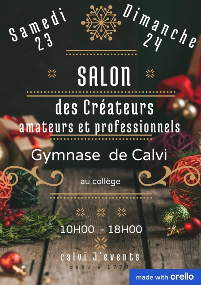 Le Salon des créateurs 2019 aura lieu au gymnase de Calvi Le Salon des créateurs 2019 aura lieu au gymnase de Calvi