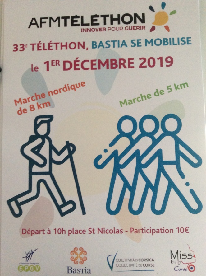On marche pour le Téléthon ce dimanche à Bastia 