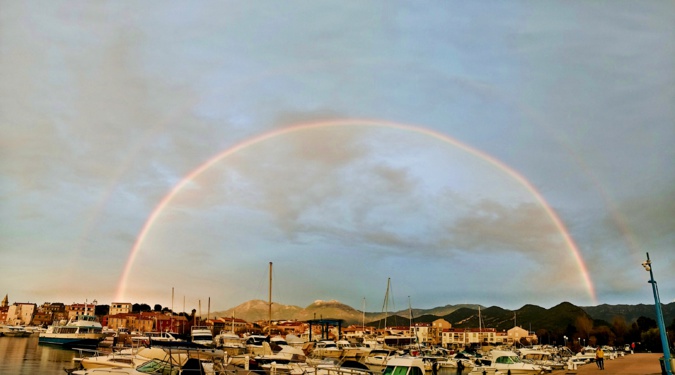 La photo du jour : double arc-en-ciel au dessus de Saint-Florent