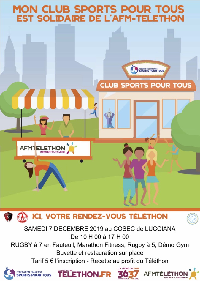 Le Rugby Club Lucciana et le Gym Club Lucciana se mobilisent pour le Téléthon