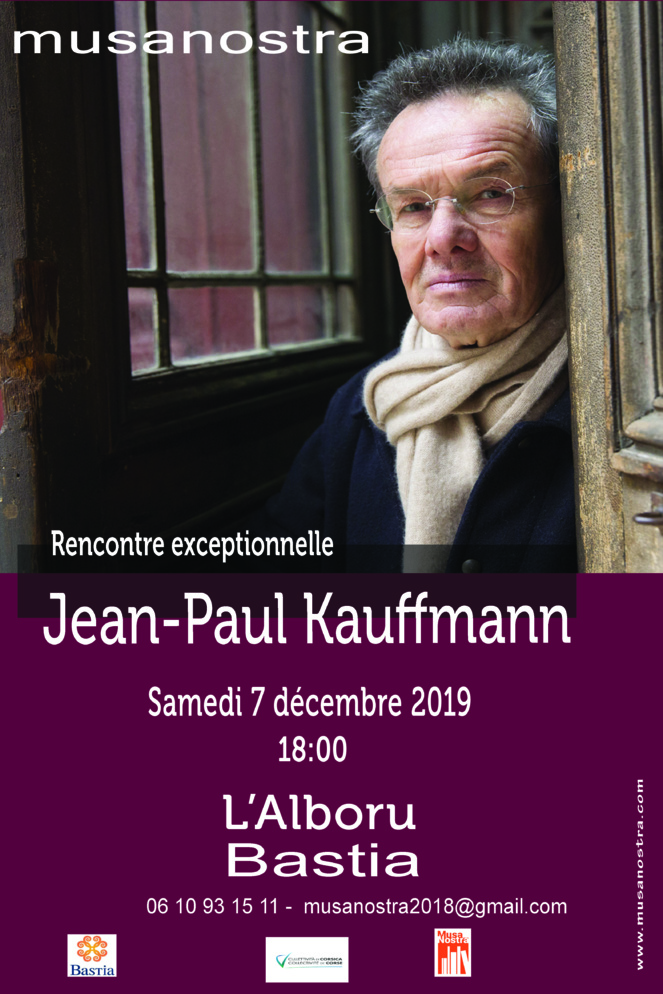 Jean-Paul Kauffmann ce samedi à l'Alb'Oru de Bastia