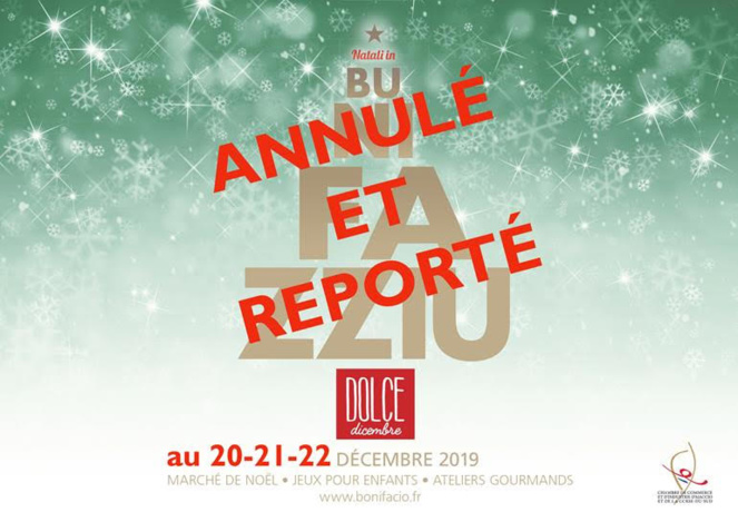 Natali in Bunifazziu reporté au 20, 21 et 22 décembre 2019