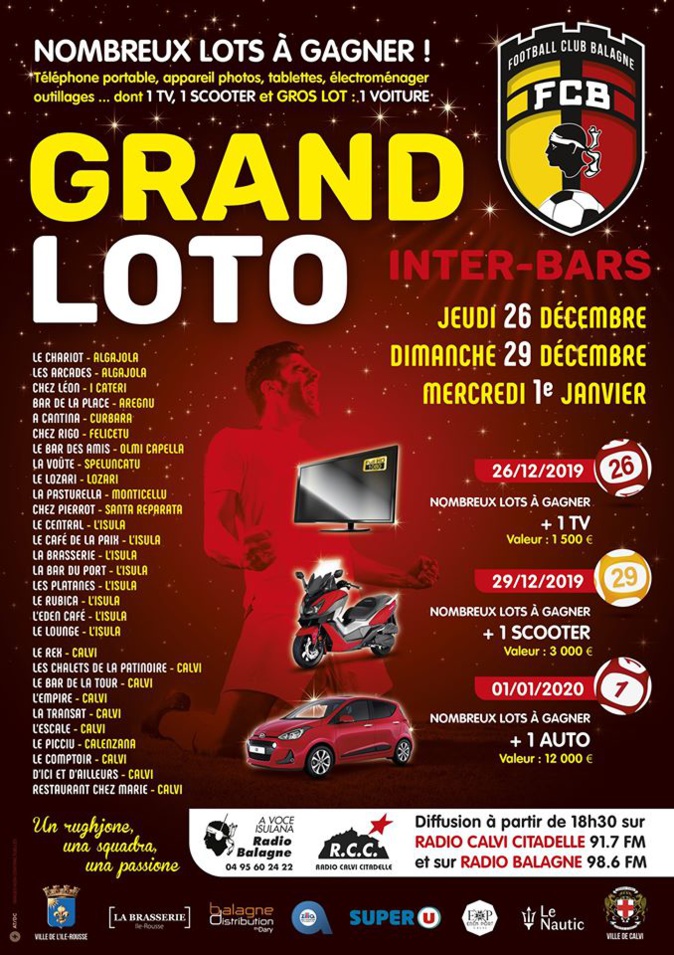 C'est parti pour le loto interbars du FC Balagne C'est parti pour le loto interbars du FC Balagne