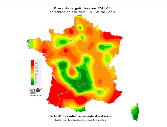 L'épidémie de gastro-entérite se propage en France. La Corse épargnée L'épidémie de gastro-entérite se propage en France. La Corse épargnée