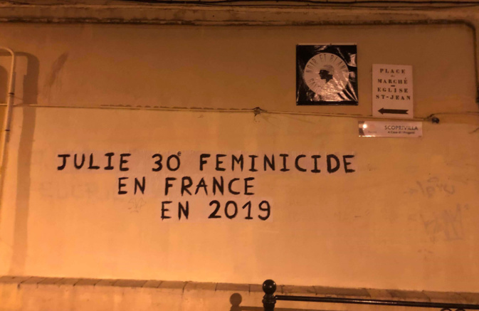 Bastia : Des collages dans les rues pour sensibiliser aux féminicides