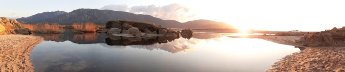 La photo du jour : coucher de soleil à l'embouchure du Rizzanese