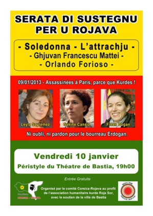 Ajaccio et Bastia : deux soirées de soutien aux Kurdes 