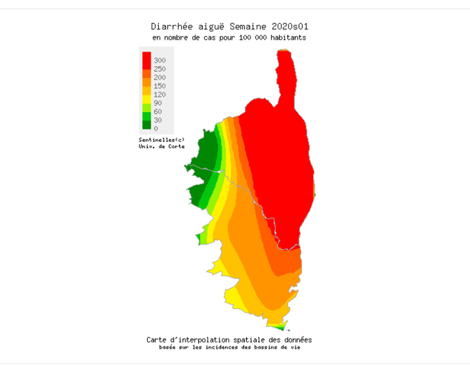 Gastro-entérite : La Haute-Corse dans le rouge Gastro-entérite : La Haute-Corse dans le rouge