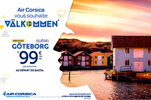 Bastia-Poretta : Air Corsica met le cap sur Göteborg et la Suède dès le 25 avril Bastia-Poretta : Air Corsica met le cap sur Göteborg et la Suède dès le 25 avril