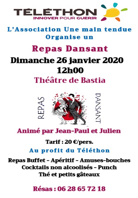 Un repas pour le Téléthon ce dimanche à Bastia