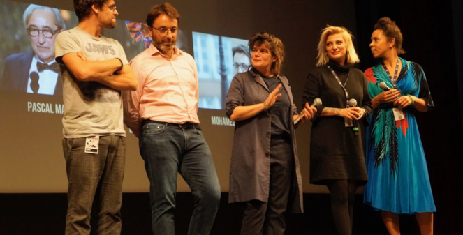 La productrice Marie-Ange Luciani, au centre, lors du dernier Festival Arte Mare