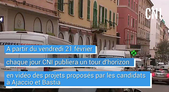 VIDEO - Municipales 2020 en Corse : à partir de ce vendredi, les projets des candidats thème par thème sur CNI VIDEO - Municipales 2020 en Corse : à partir de ce vendredi, les projets des candidats thème par thème sur CNI