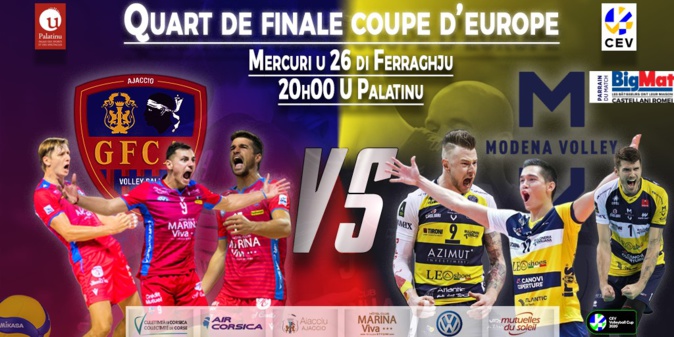 Coupe d'Europe CEV de volley-ball : ce 26 mercredi le GFC Ajaccio accueille Modene Coupe d'Europe CEV de volley-ball : ce 26 mercredi le GFC Ajaccio accueille Modene