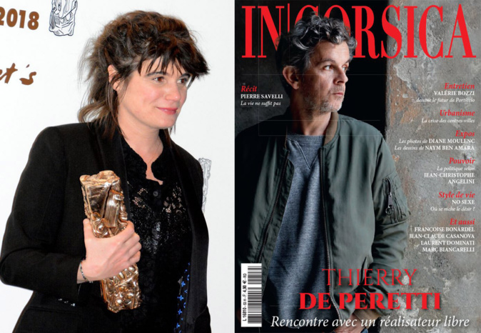 Marie-Ange Luciani avec le César de 120 BPM et Thierry à la Une de InCorsica Marie-Ange Luciani avec le César de 120 BPM et Thierry à la Une de InCorsica