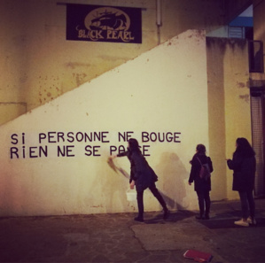 A Ajaccio la nuit on colle pour dénoncer les féminicides