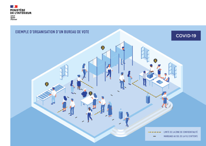 Coronavirus et municipales : les mesures prises dans les bureaux de vote à Bastia Coronavirus et municipales : les mesures prises dans les bureaux de vote à Bastia
