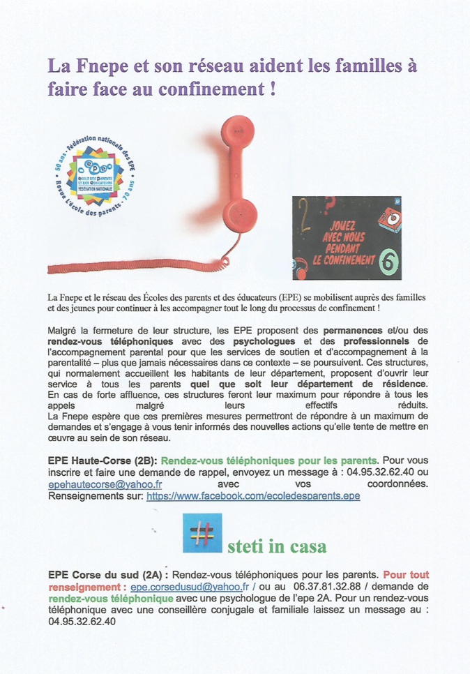 Parents, la Fnepe et son réseau vous aident à faire face au confinement Parents, la Fnepe et son réseau vous aident à faire face au confinement
