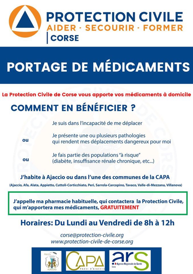 Coronavirus. En ville et dans le Grand Ajaccio on peut se faire livrer ses médicaments à domicile Coronavirus. En ville et dans le Grand Ajaccio on peut se faire livrer ses médicaments à domicile