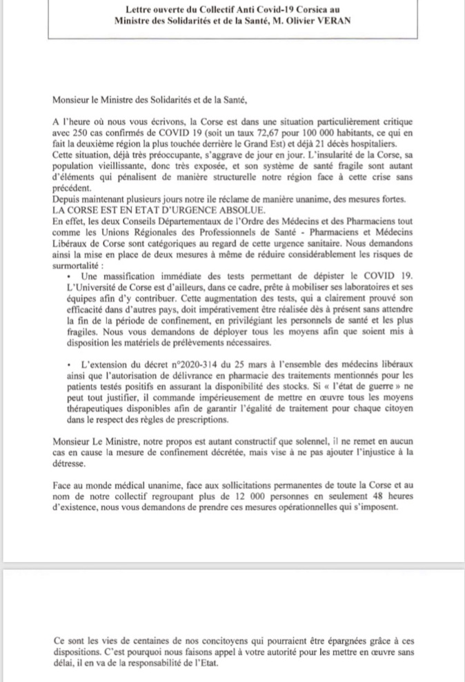 COVID19 : Un premier patient traité à la chloroquine à l’hôpital de Bastia COVID19 : Un premier patient traité à la chloroquine à l’hôpital de Bastia