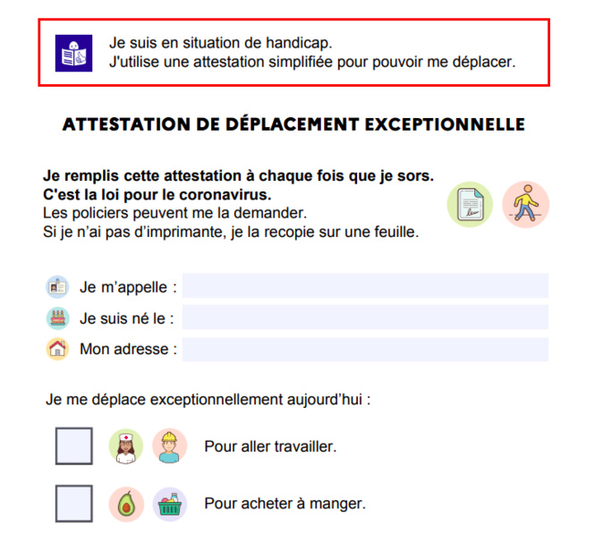 Coronavirus : téléchargez l'attestation de sortie simplifiée Coronavirus : téléchargez l'attestation de sortie simplifiée