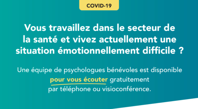 PsyForMed : Des psychologues et psychiatres bénévoles écoutent les soignants et les personnes confrontés au Covid-19 PsyForMed : Des psychologues et psychiatres bénévoles écoutent les soignants et les personnes confrontés au Covid-19