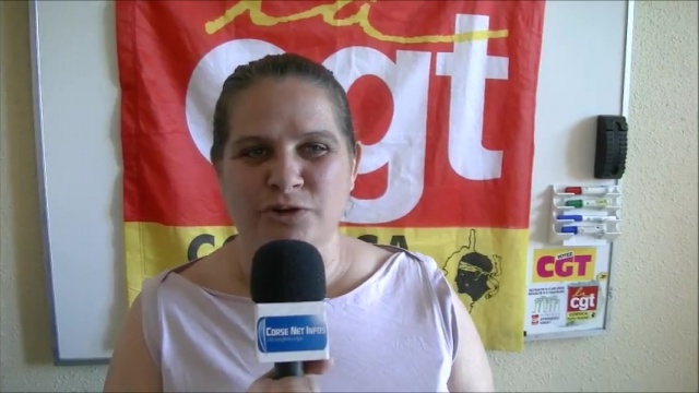 Sandrine Mazeau de la CGT Haute-Corse, monte une nouvelle fois au creneau pour défendre les aides à domicile