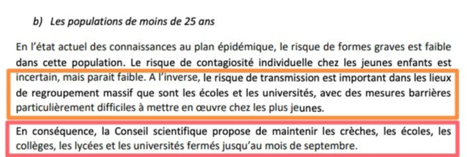 Deconfinement : Le conseil scientifique recommande le maintien de la fermeture des établissements scolaires Deconfinement : Le conseil scientifique recommande le maintien de la fermeture des établissements scolaires