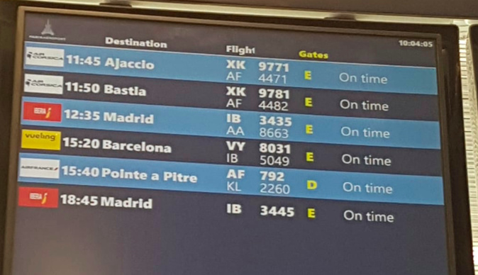 Les derniers vols au départ d'Orly, le 31 mars dernier Les derniers vols au départ d'Orly, le 31 mars dernier