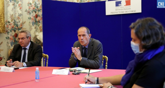 La conférence de presse de ce mardi en préfecture à Ajaccio. Images Michel Luccioni La conférence de presse de ce mardi en préfecture à Ajaccio. Images Michel Luccioni