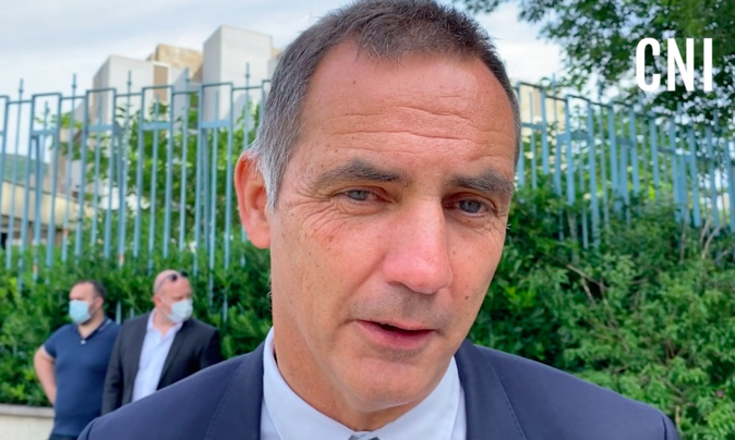 Gilles Simeoni, président du Conseil éxécutif de la Collectivité de Corse, mardi matin, à Bastia. Gilles Simeoni, président du Conseil éxécutif de la Collectivité de Corse, mardi matin, à Bastia.