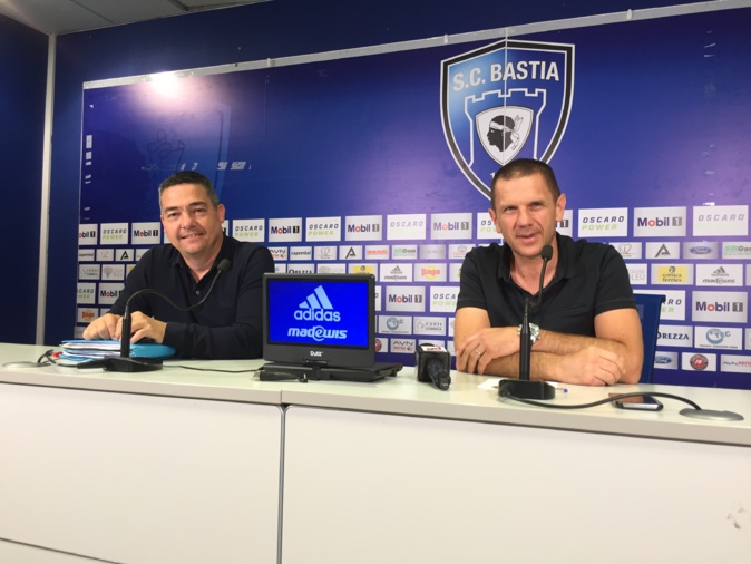 Marc-Antoine Luca, président de l'association SCB et Claude Ferrandi, président du SCB, ont présenté les projets pour le club Marc-Antoine Luca, président de l'association SCB et Claude Ferrandi, président du SCB, ont présenté les projets pour le club