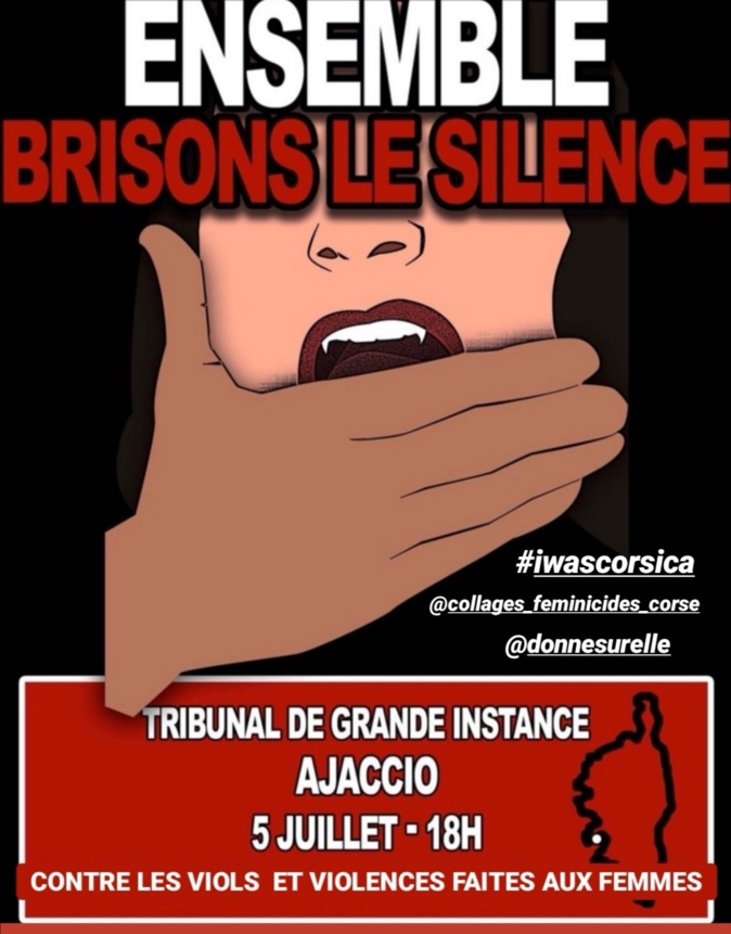 #IwasCorsica: Après Bastia c'est Ajaccio qui ce dimanche se mobilise pour briser le silence  