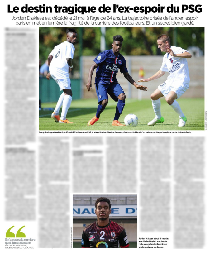 Une pleine page lui est consacré dans le Parisien de ce lundi 6 juillet © DR Une pleine page lui est consacré dans le Parisien de ce lundi 6 juillet © DR