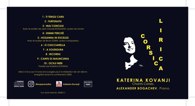 La pochette de l'album "Corsica Lirica".