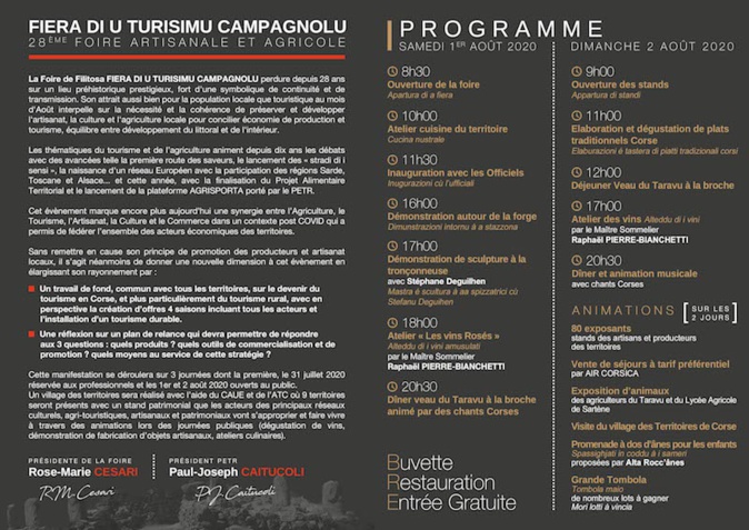 28 ème édition de la Foire de Filitosa : une rencontre des territoires et du tourisme rural durable 28 ème édition de la Foire de Filitosa : une rencontre des territoires et du tourisme rural durable