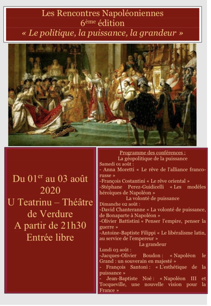Sartène : Des Rencontres Napoléoniennes sous le signe de la politique et de la puissance Sartène : Des Rencontres Napoléoniennes sous le signe de la politique et de la puissance
