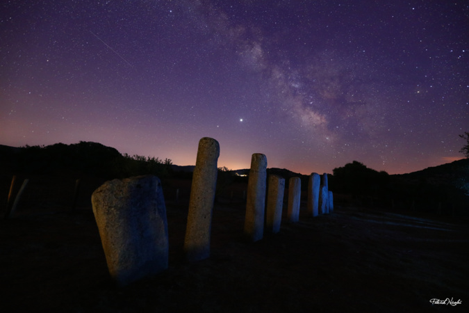 La photo du jour : les statues-menhirs de Cauria dans la nuit