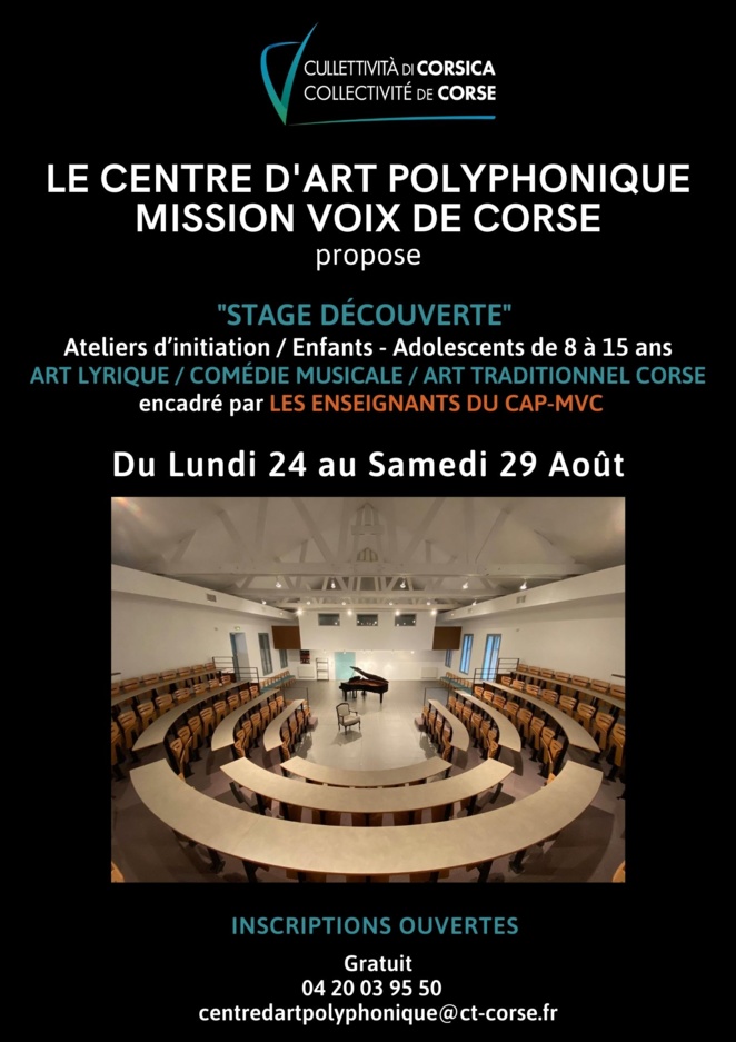 Un stage-découverte proposé par le Centre d’Art Polyphonique de Sartène