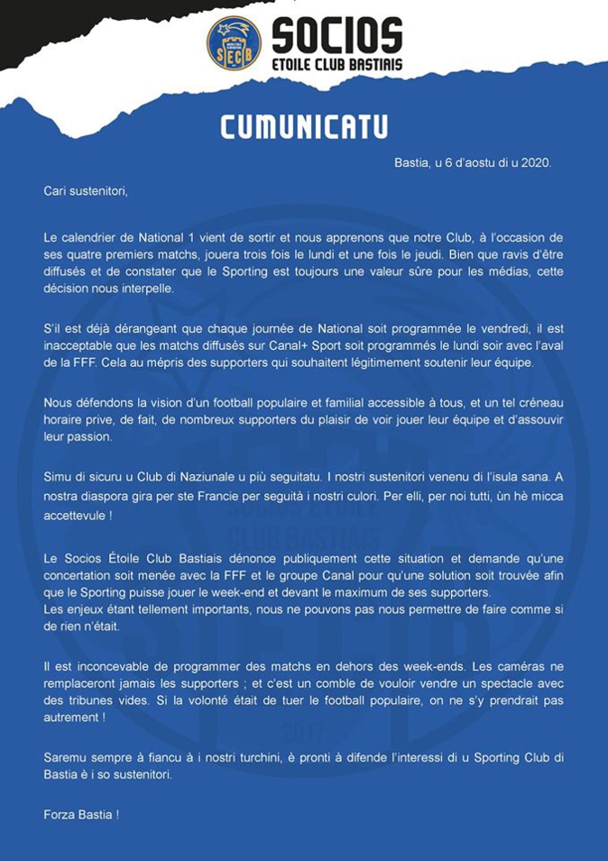 SCB : les Socios dénoncent la programmation des matchs du Sporting le lundi soir SCB : les Socios dénoncent la programmation des matchs du Sporting le lundi soir