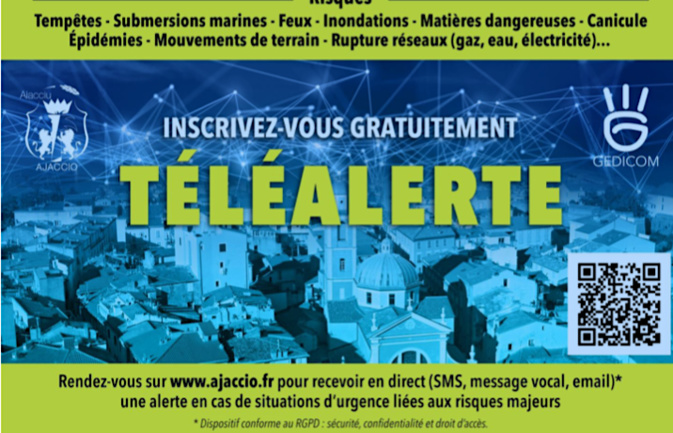 Tempêtes, inondations, canicule : Ajaccio se dote d’un système de TéléAlerte à la population Tempêtes, inondations, canicule : Ajaccio se dote d’un système de TéléAlerte à la population