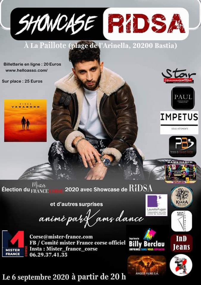 Mister France : Ridsa, Pascal le grand frère et Christophe Beaugrand à Bastia Mister France : Ridsa, Pascal le grand frère et Christophe Beaugrand à Bastia