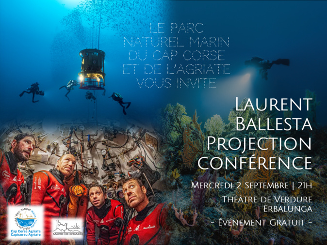 28 jours au fond de la Méditerranée : Laurent Ballesta à Erbalonga pour parler de son expédition unique 28 jours au fond de la Méditerranée : Laurent Ballesta à Erbalonga pour parler de son expédition unique