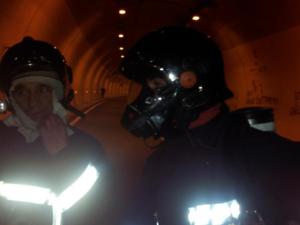 Exercice de sécurité dans le tunnel de Bocognano