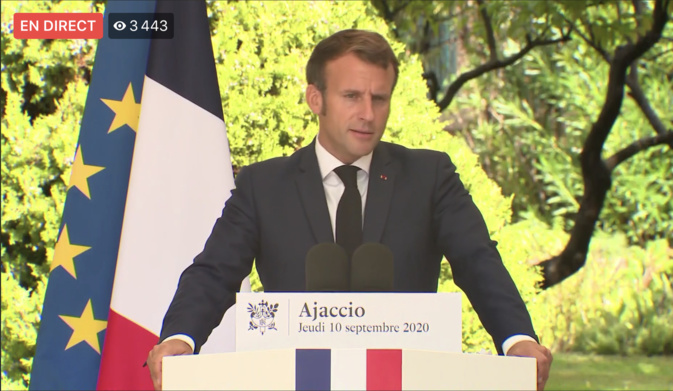Emmanuel Macron sur la Corse : Pas d'annonce forte, une feuille de route inchangée Emmanuel Macron sur la Corse : Pas d'annonce forte, une feuille de route inchangée