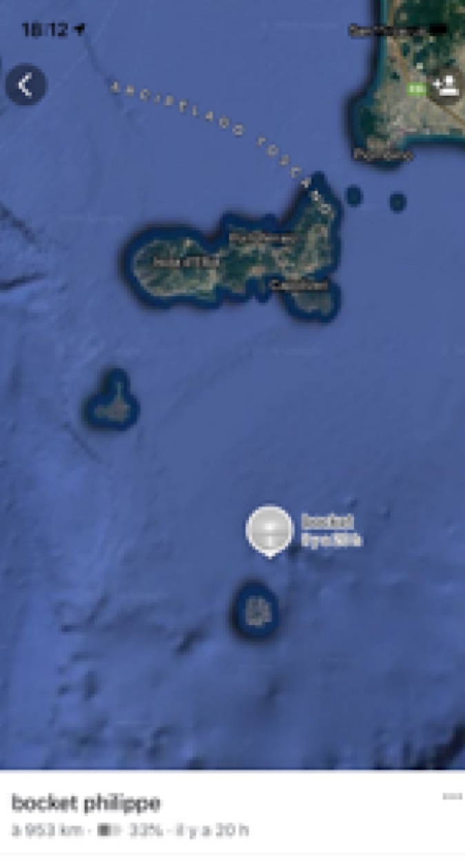 Sa dernière position en mer Sa dernière position en mer