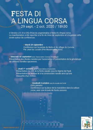 Aiacciu : festa di a lingua corsa 2020 à u Spaziu Diamante