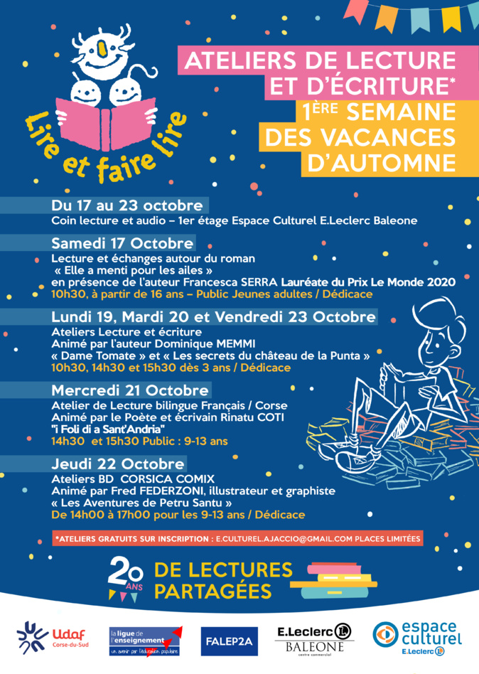 Ajaccio : « Lire et faire lire » fête ses 20 ans avec une programmation exceptionnelle Ajaccio : « Lire et faire lire » fête ses 20 ans avec une programmation exceptionnelle
