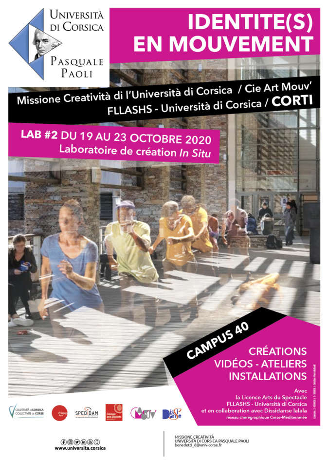 Identité(s) en Mouvement : La résidence "Campus 40" démarre ce lundi à l'université de Corse 