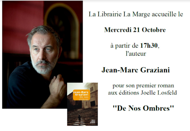 Livres : Jean-Marc Graziani présente "De Nos Ombres" à Ajaccio