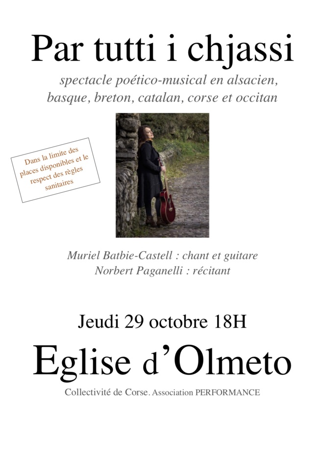 Par tutti i chjassi : la poésie des langues de France en concert à Olmeto